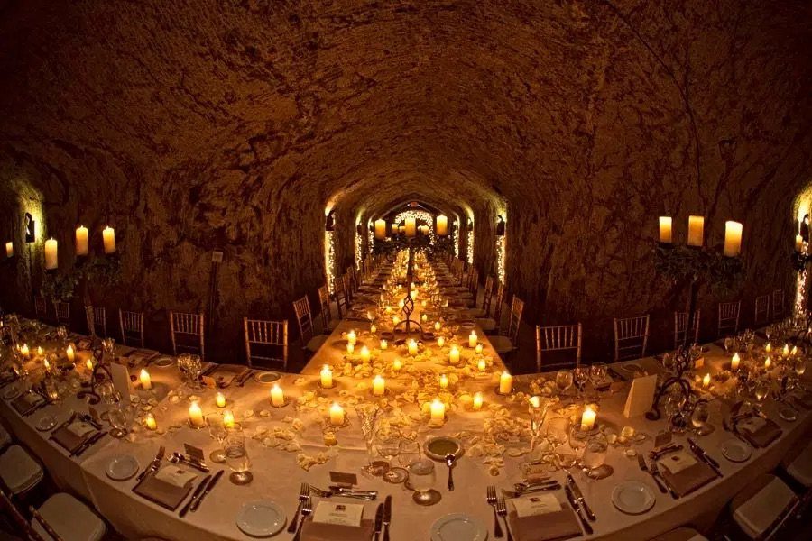 The La Paulée grand dinner set within the troglodyte cave